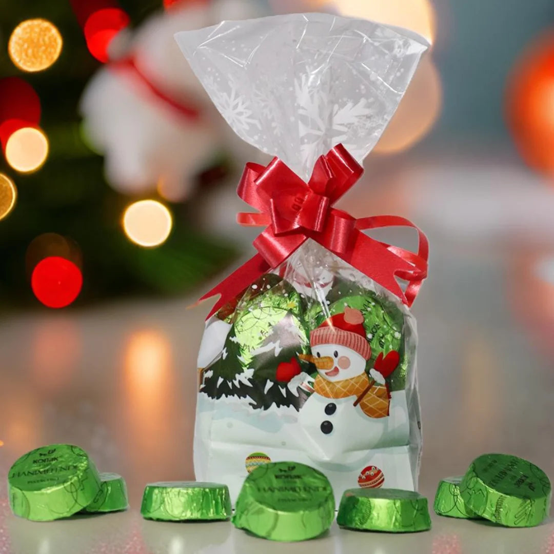 Hanımefendi Yılbaşı Özel Hediyelik Poşette Gaziantep Pistachio Parçacıklı & Dolgulu Milk Chocolate - 200 g