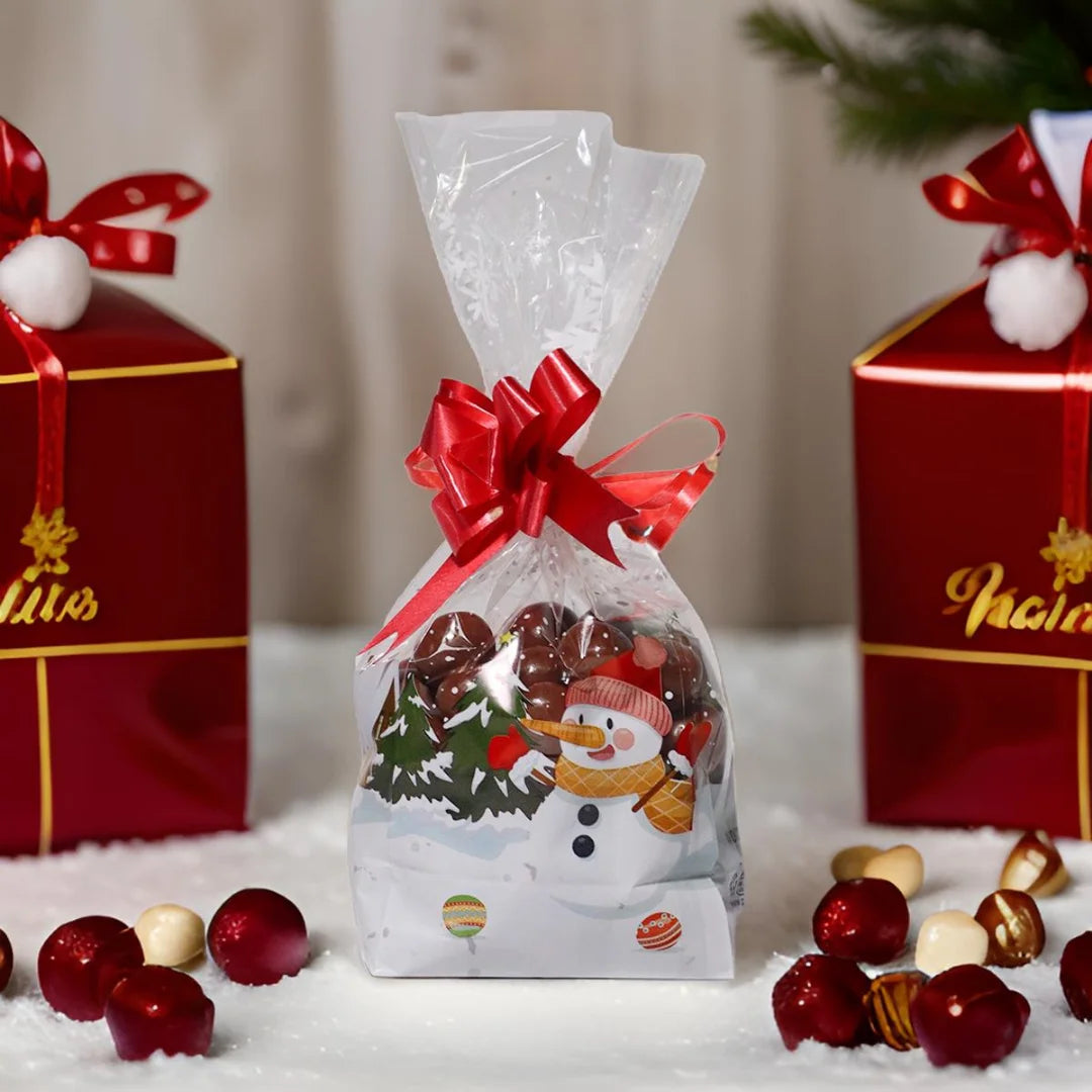 Yılbaşı Özel Hediyelik Poşette Chocolate Kaplı Üzüm Dragee - 200 g