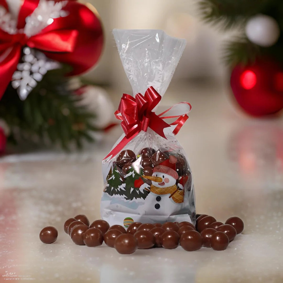 Yılbaşı Özel Hediyelik Poşette Chocolate Kaplı Orange Dragee ( 200 g )